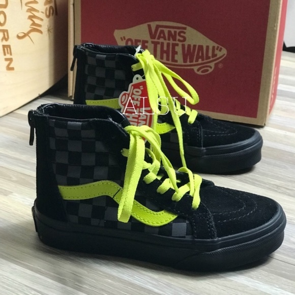 vans Other - VANS SK8-HI Zip CHECKERBOARD Asphalt Reflect Kid’s